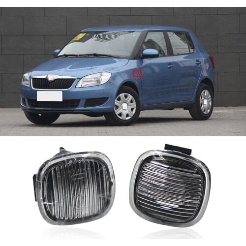 CAPQX For Skoda Octavia Rapid Fabia Car Front Fender Marker Light Side Turn Signal Lamp Flashing Indicator Light without bulb