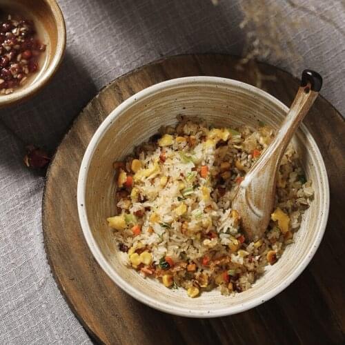 8 inch bowl household large stoneware ramen soup bowl creative personality ceramic retro tableware commercial salad bowl