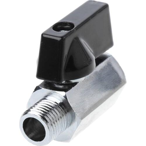 Drop Shipping Brass Mini Ball Valve 1/4" BSP Male to Female Thread Air Compressor Hose Ball Valve