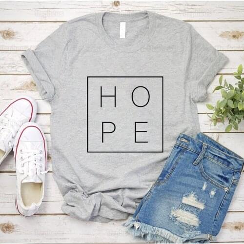 Christian Hope T-shirt Aesthetic Square Hope GraphicTrendy Shirt for Her Gift Tees