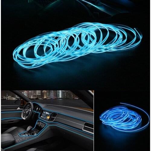 2M Flexible Wire USB Strips Car LED Strip Blue Light DIY Party Decoration Lights Neon Dance lamp Auto Interior Gadget Accessorie