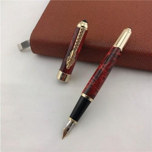 JINHAO metal fountain pen High quality elegant stainless steel ink pens Office Supplies Student Writing Gift 003