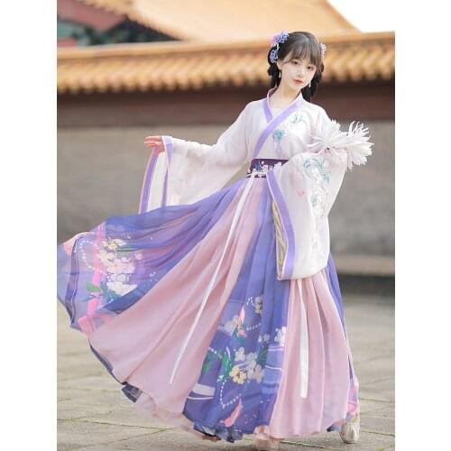 Chinese Dress Oriental Style Woman Hanfu Costume Cosplay Ancient Traditional Elegant Princess Performance Clothes