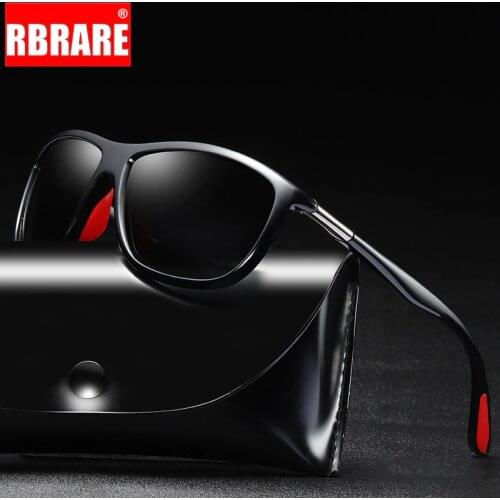 RBRARE Classic Polarized TAC Sunglasses Men High Quality Lightweight Plastic Sun Glasses Vintage Mirror Driving Oculos Feminino