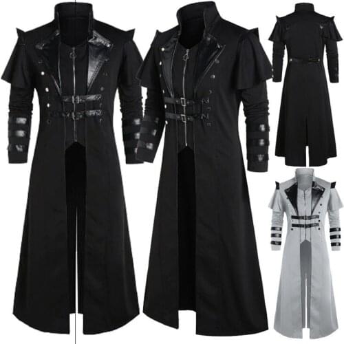 Mens Cosplay Coat Costume Stage Jacket Stage Show Steampunk Jacket Halloween Costume Medieval Renaissance Punk Retro