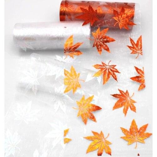 New 15cm gold leaf ribbon 10 yards DIY handmade materials crafts tulle bow peng peng skirt festival wedding decoration