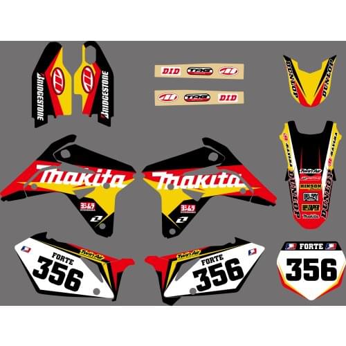 NEW TEAM DECALS GRAPHICS BACKGROUNDS STICKERS For Suzuki RMZ450 RM-Z 450 RMZ 450 2007 Motorcycle Sticker Decal Graphic