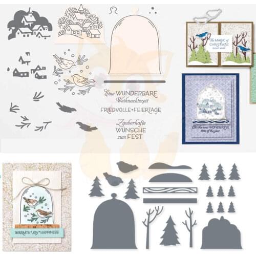 New Tree Bird Bell METAL Cutting Dies Stamps Scrapbook Diary Decorationl Embossing Cut Dies Template DIY Greeting Card Handmade