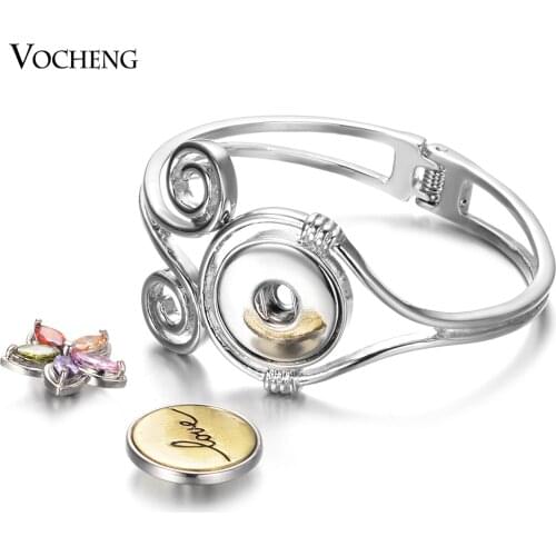 New Vintage Vocheng Gingersnaps Bracelet Alloy Bangle fit 18mm Snap Charms Exchange Diy Jewelry Gift NN-743