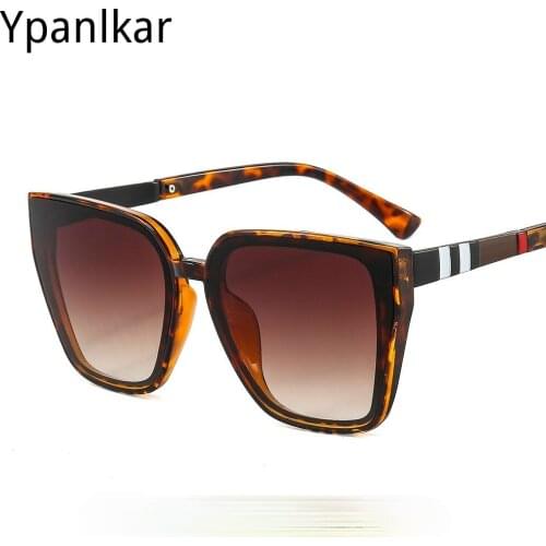 2021 Retro Square Sunglasses Women Luxury Brand Vintage Sun glasses Lady Gradient Sun Glasses Mirror Pink Eyewear UV400