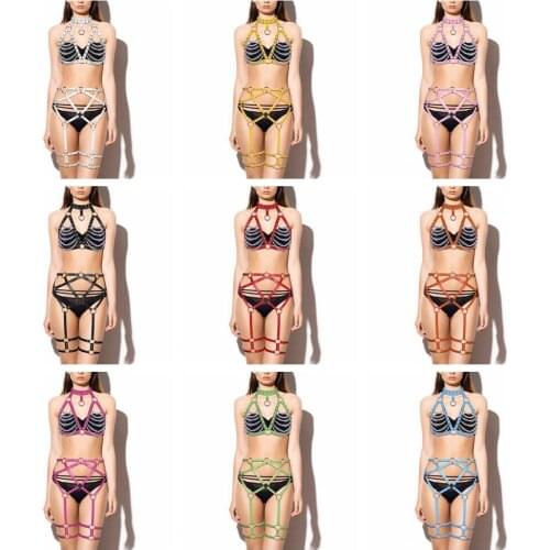 Handmade PU Leather Harness Belts Rave Wear Body Straps Chest Bdsm Stylish Accessories Gothic Harness Fashion Punk BDSM Bondage
