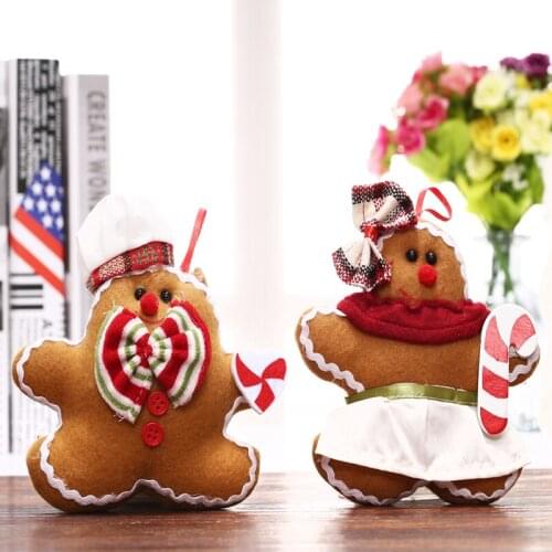 Christmas decorations pendant gingerbread man Christmas tree scene decoration props bells doll pendant gifts gifts