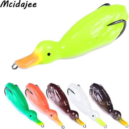 1Pc Fishing Lure Artificial Duck Soft Bait Sinking Fishing Wobblers frog lure Baits Pesca Balancer Pike Carp Fishing 21g 10.5cm