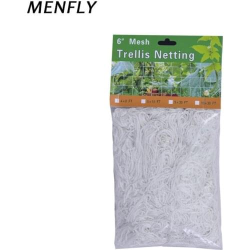 MENFLY Plant Trellis Netting White Polyester Woven Mesh Outdoor Planting Tools Gardening Network Vegetable Crawling Net
