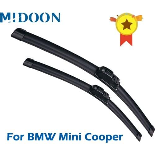 MIDOON Wiper Front Wiper Blades For BMW Mini Cooper S One R50 R53 Clubman R55 Windshield Windscreen Front Window 19"+18"