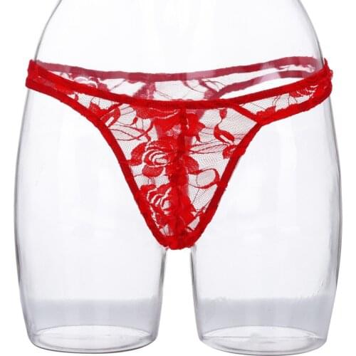 Sissy Men Fashion Sexy Gay Man Full Lace Strap See-through Lingerie Mens Underwear Sports Breathable Lingerie Sexy For Sex