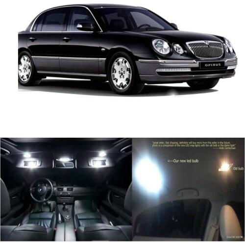 LED Interior Car Lights For kia new opirus room dome map reading foot door lamp error free 9pc