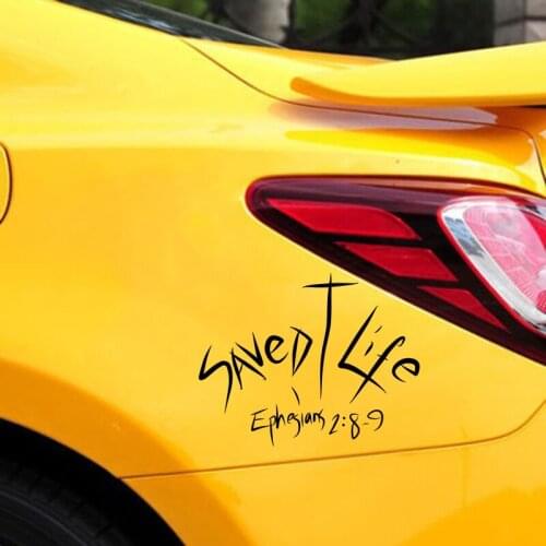 15*11.9cm Saved Life Christian Jesus Religion Church Car Window Decals Vinyl Sticker Rear Window Car Sticker