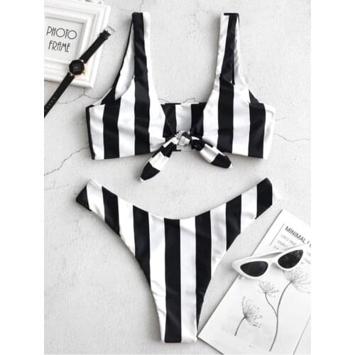 Womens Swimsuit High Waist Bikini 2021 Sexy Striped Swimwear Female Push up Bikini Set Swimming Wear for Bathing Suit Swimsuits