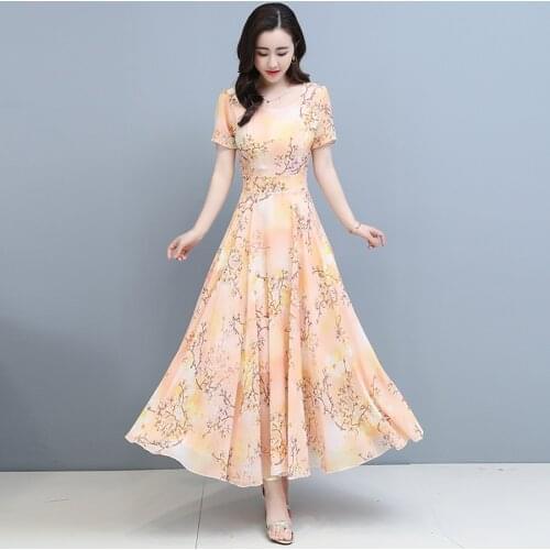 2021 Spring Summer Purple Print Chiffon Maxi Dress Vintage 4XL Plus Size Runway Midi Dress Elegant Women Bodycon Party Vestidos