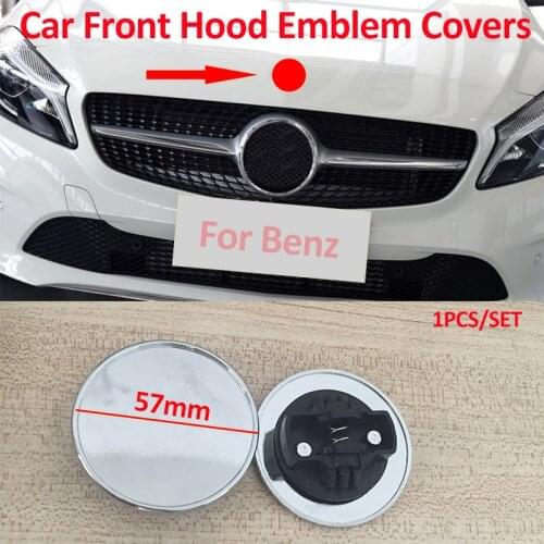 1pcs Car Front Hood Emblem Cap Auto Head Bonnet Label Cover For W211 W203 W204 W124 W201 W202 W212 W220 W205 GLA CLA