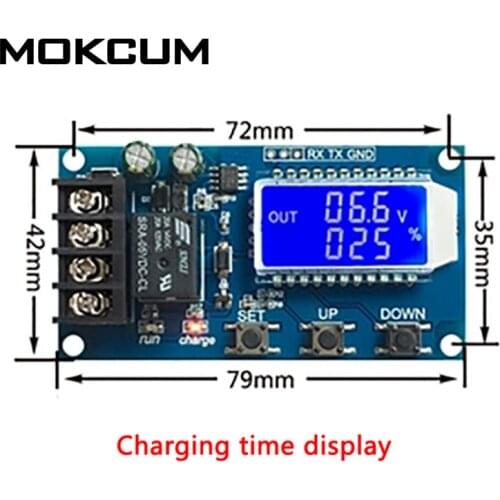 10A 6-60V Automatic Charging Control Switch Lithium Battery Overcharge Protection Control Switch Integrated Circuits LED Display