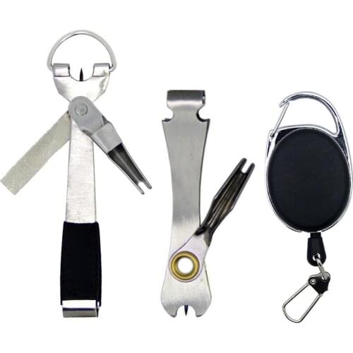 2019 Quick Knot Tool Fly Fishing Nipper Fly Line Cutter Clippers Snips Fast Tie Nail Knotter with Retractor Fishing Tackle Tools