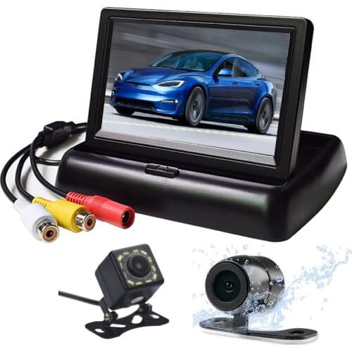 2017 4.3'' Car LCD TFT Color Monitor Screen For Car Reverse Rearview Camera Support NTSC/PAL Video system LCD Monitor