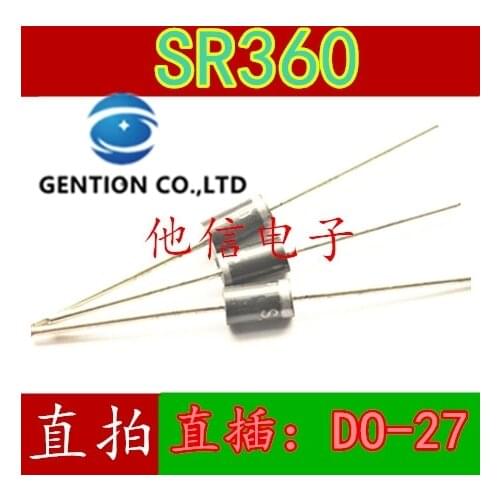 50PCS SR360 SB360 MBR360 SS36 schottky diodes DO-27 60 v 3 a MIC in stock 100% new and original