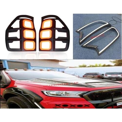 QDAEROHIVE DRL LED daytime Headlights cover for ford ranger T7 2016 accessories for ford ranger everest endeavour 2015-2018