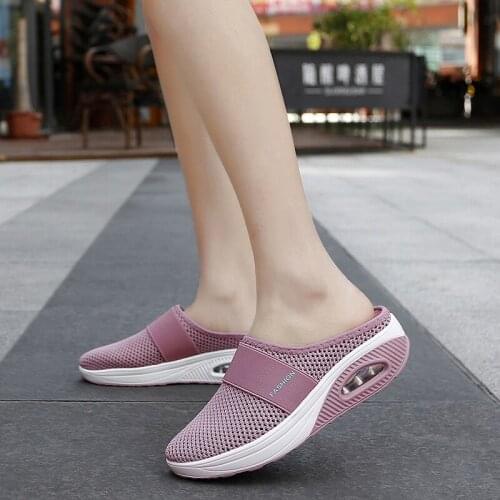 Leisure Shoes Breathable Sock Shoes Slip On Walking Shoes Ladies Air Cushion