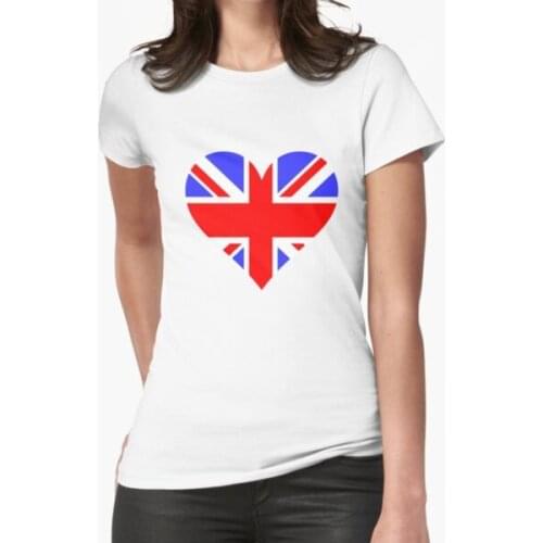 Love Great Britain Heart T-Shirt Print Top