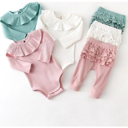 Romper + Pants Spring Summer Baby Tracksuit Infant Baby Girl Outfits Newborn Baby Girl Clothes Sets Cute Casual Floral