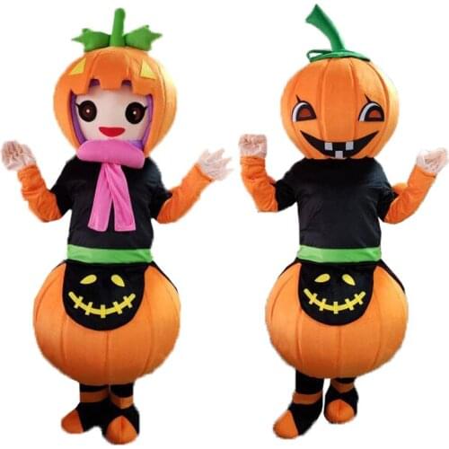 Halloween Pumpkin Mascot Costume Suits Mascot Costume Vegetable Pumpkins Cosplay Party Game Dress Adult Size