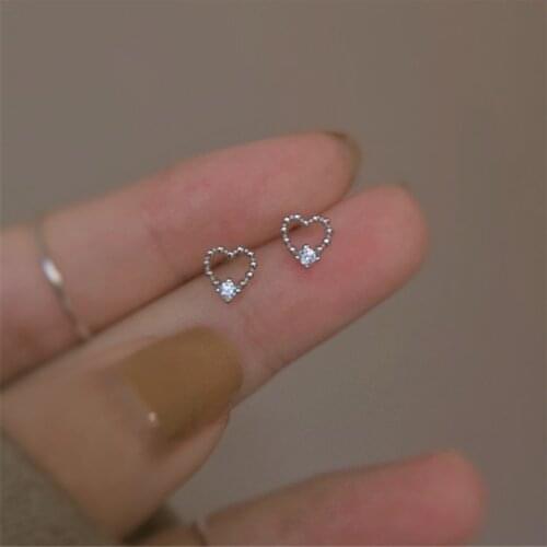 Fashion Heart Stud Earrings For Women Elegant Wedding Party Jewelry Pendientes Brincos eh812