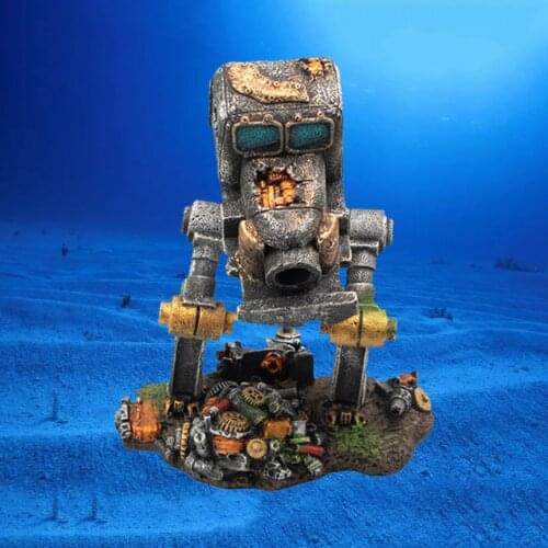 Novelty Aquarium Fish Tank Decor Ornament Resin Imitation Car Robot Landscape Terrarium Home Interior Decoration