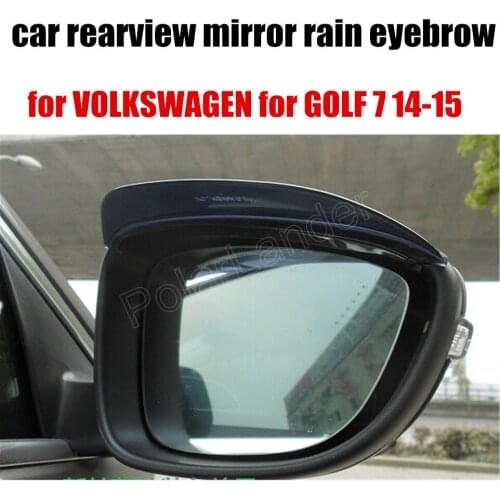 New Arrival 2 pcs car rearview mirror rain eyebrow for VOLKSWAGEN for GOLF 7 14-15 car rearview mirror Exterior Accessories