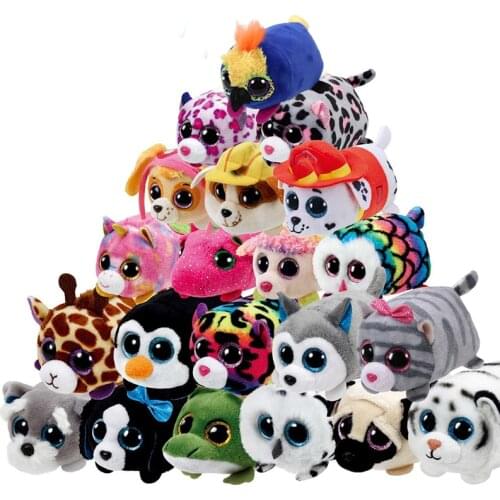 TY Plush Cute Dolls Owl Fox Tortoise Rooster Pig Stuffed Animals Toy for Girls Boy Unicorn Plushie Baby Toys Palm Doll Kids Gift