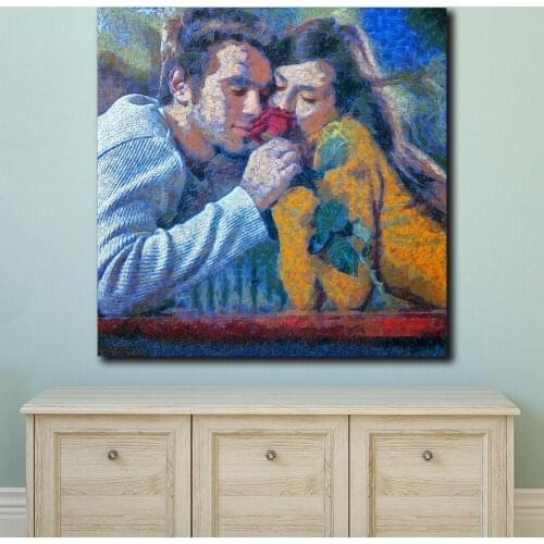 Large Size Pop Art Painting Colorful Love 2 Canvas Art Poster Prints Painting For Living Room and Bedroom Decoration Unframed