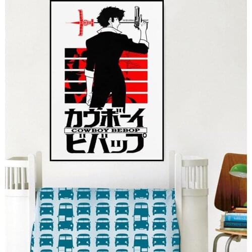 Poster Japanese Anime Cowboy Bebop Black Gun Canvas Wall Art Living Room Bedroom Home Decor Modern Bedside Background HD Print
