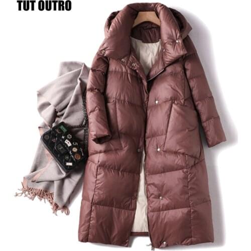 2021 Womens Winter Down Jacket Coats Women Thick Long Warm Puffer Jacket Hooded Down Parka Female Outerwear Clothing