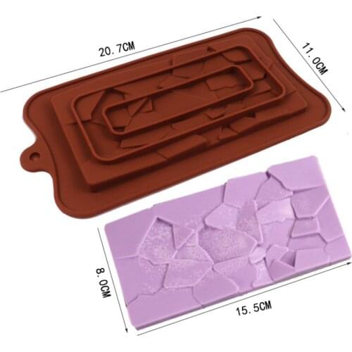 Chocolate Bar Silicone Mold Fondant Cake Decoration Tool Decor Ice Cubes Tray Soap Bakeware Chocolate Baking Mould Kitchen Tools