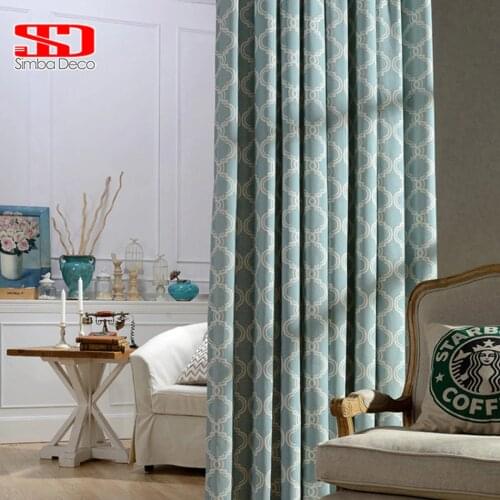 Modern Geometric Lantern Linen Curtains For Living Room Blind Blackout Drapes For Bedroom Window Shade Panel Fabric Custom Size