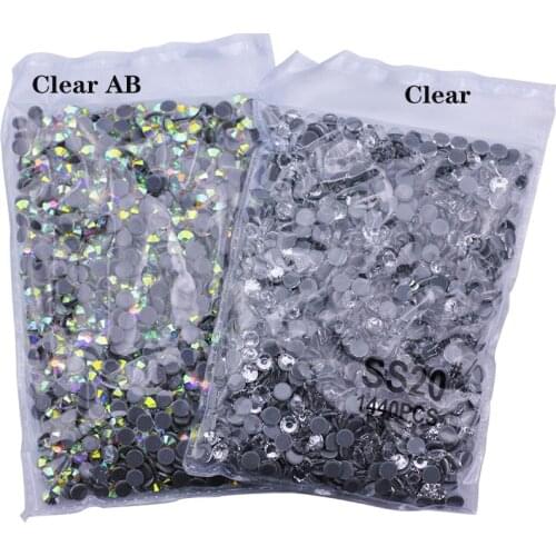 HotFix Crystal Rhinestone AB With Glue Bottom DMC Rhinestone All Sizes Sewing And Fabric Clothing Shoes Bag Decoration