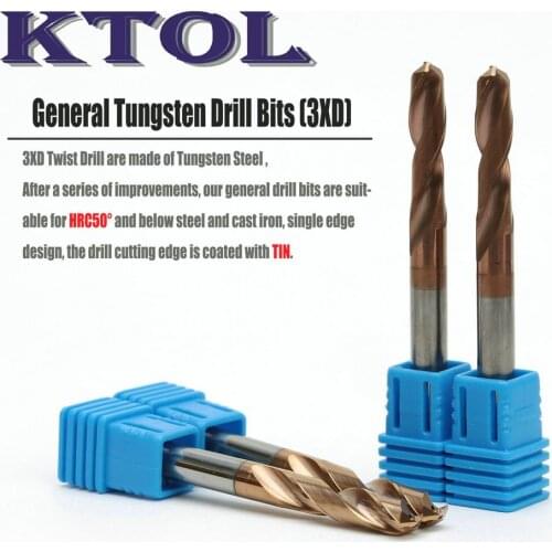 1pc CED5.1-6.0mm Titanium Tungsten Carbide Drill Bits for Metal 3D Twist Iron Steel Drills Milling Cutter Tool Internal-Cooling