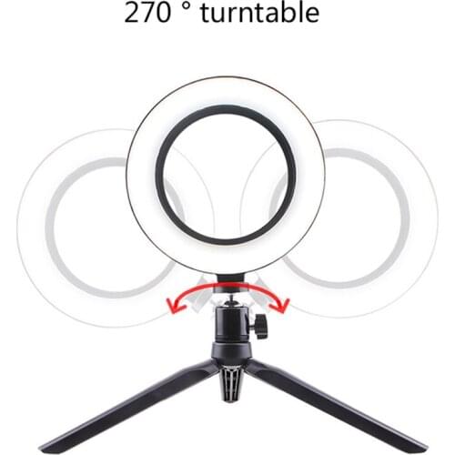 LED Ring Light Studio Photo Video Dimmable Lamp Tripod Stand Selfie Camera Phone