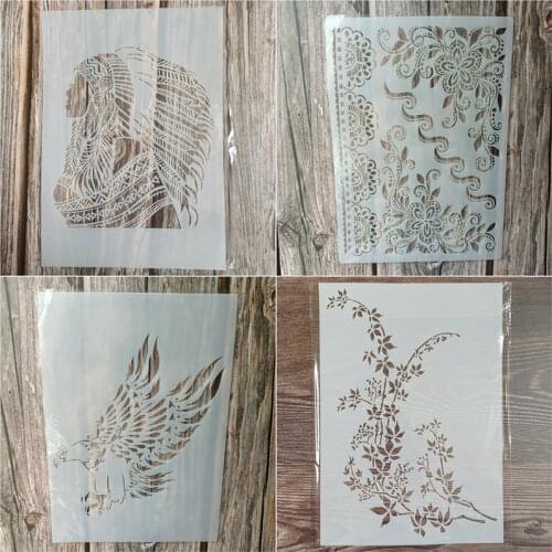 Eagle A2 Size DIY Craft Mandala Stencils for Painting on Wood,Fabric,Walls Art Scrapbooking Stamping Album Embossing Paper Cards