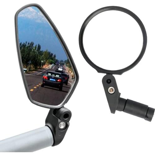 Bicycle Mirror Universal Left Right Mount Acrylic Convex or Flat Lens MTB Road Bike Rear View Sight Reflector Angle Adjustable