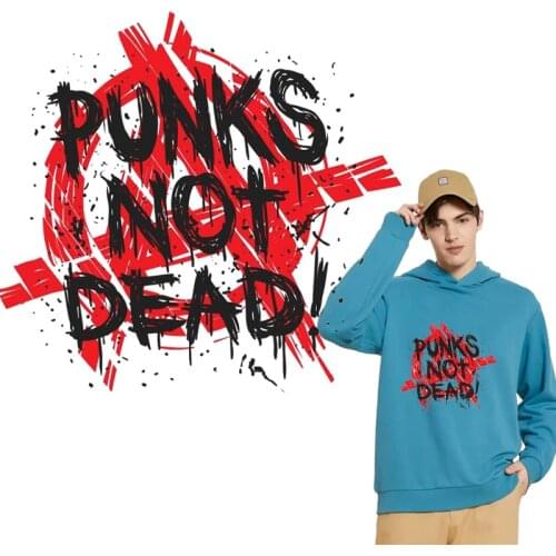 Rock style punk patch iron on transfers for clothes iron-on transfer thermo stickers patches on clothes boy hoodie jacket diy