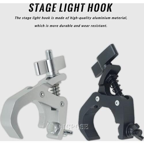 Alumimun Alloy Clamp 150kg 40-60mm Hanger Hook Bracket Stage Durable Heavy Duty Hook Theatre DJ Lighting Kit Stage Lights Hooks
